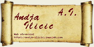 Anđa Iličić vizit kartica